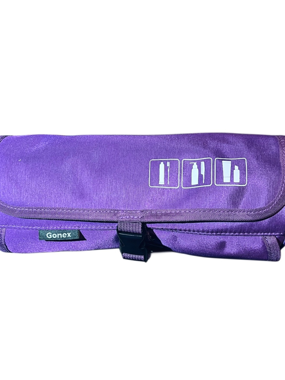 Gonex Purple Nylon Travel Toiletry Roll Organizer 10.5”
